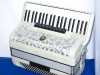 Marinucci Italian 120 bass white accordion